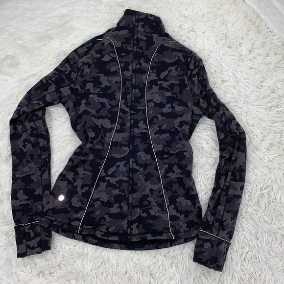 Lululemon Run Briskly 1/2 Zip Heritage Camo Jacquard Black Lunar Rock - Picture 11 of 11